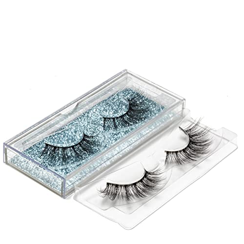 DYSILK Mink Lashes Natural Look - False Eyelashes 5 Pairs 6D Lashes 5 Styles Mixed Lash Pack - Wispy Lashes Fake Eyelashes Soft Reusable Cat Eye Lash | 15mm-18mm