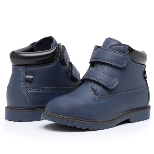 Ahannie Kids Boys Ankle Boots Outdoor Work Fall Boots(Toddler/Little Kid)(168-Navy-7)