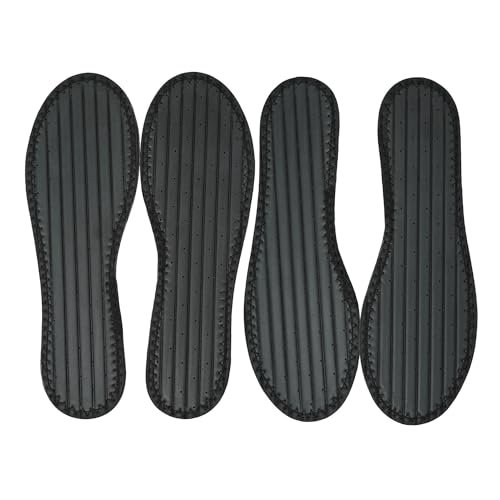 Happystep Cotton Terry Cloth Insoles, Barefoot Shoe Inserts, Sweat Absorption, Odor Control, Moisture-Wicking, Washable and Reusable, Zero Drop Shoe Insoles, 1 Pair Black and 1 Pair White (Men 11)