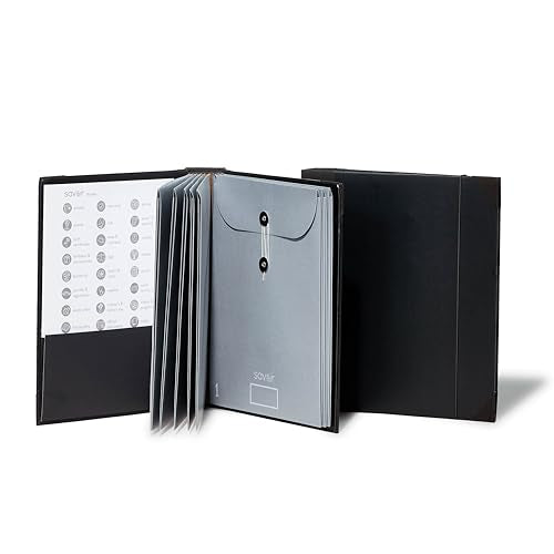 Savor | The Folio Document Organizer™ | Custom Dyed Cloth Bound Expanding File Folder for Important Papers, Emergency Binder, Birth Certificates, Social Security Cards, Passports, Photos, and Letters…