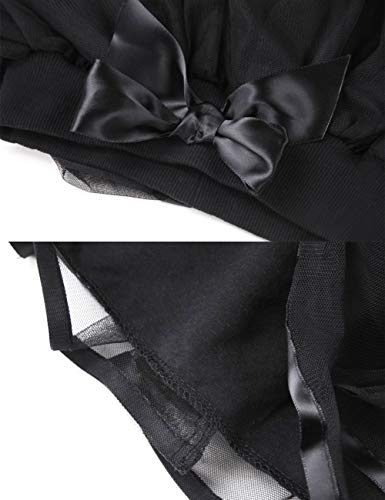 BGFKS 4 Layered Tulle Tutu Skirt for Girls with Hairbow or Birthday Sash,Girl Ballet Tutu Skirt (Gray, 2-3 Years)