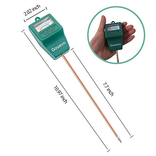 Gouevn Soil Moisture Meter, Plant Moisture Meter Indoor & Outdoor, Hygrometer Moisture Sensor Soil Tester Plant Water Meter for Potted Plants Garden, No Battery Needed (Black)