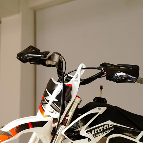 RUTU 7/8" 22mm and 1 1/8" 28mm Universal Motorcycle Hand Guards with CNC Bracket for Dirt Bikes Off-Road ATV Motorcross Enduro E-Bikes CRF450R 450X 300L CRF250L YZ250 YZ125 TTR125LE TTR250 - Black