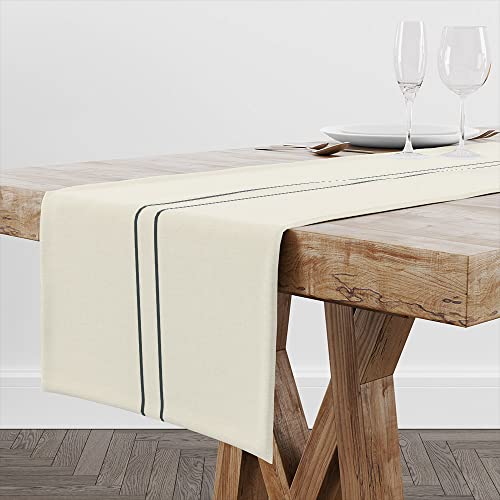 Stripe Table Runner, Modern Centerpiece Table Runner Decor for Dinning Room Kitchen Home Farmhouse Table Runner Decorations for Holiday Party, Housewarming Gifts for Women Couple Friends, 13X72Inches