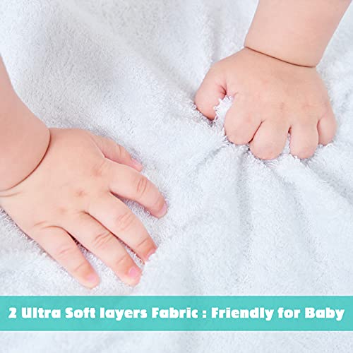 Touchat Hooded Baby Towels, Ultra Soft and Hypoallergenic Baby Bath Towels with Hood for Toddler Infant Newborn, Large and Absorbent Toddler Towels for Baby Boy Girl (Bear, 35.1''x35.1'')