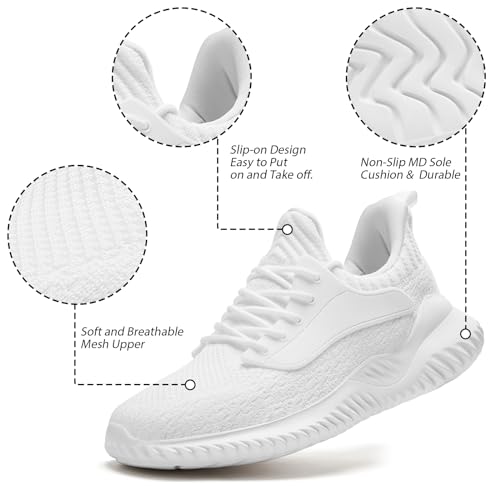 Slow Man AKK Womens Walking Sneakers Slip on Tennis Shoes,Lightweight Breathable Running Shoes,Ideal for Athletic Workout Gym Jogging and Casual Wear