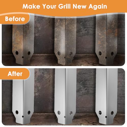 AJinTeby Grill Replacement Parts for Dyna Glo DGC310CNP-D, DGC310BNP-D, DGC310RNP-D Grill Models, Stainless Steel Grill Heat Plate, Heat Shields, Burner Cover for Dyna-Glo 3-Burner Grills, 3 Pack
