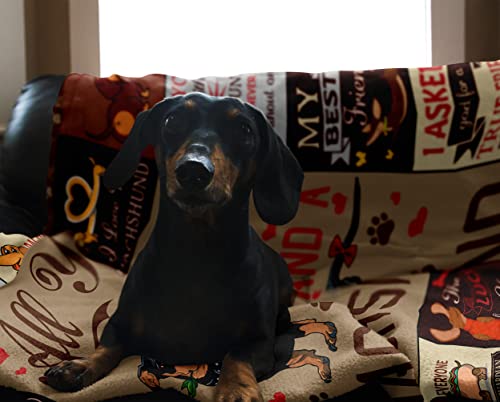 Butonus Dachshund Gifts for Women Men Adults Kids, Weiner Dog Gifts for Women, Gifts for Dachshund Lovers Blanket 60”x50”