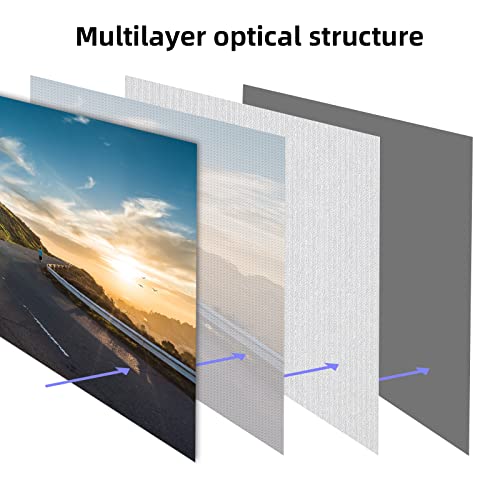Projector Screen,HUANYINGBJB 4K 16:9 HD Rear Front Projector Screen Foldable Projection Screen Double-Sided Portable Outdoor Indoor Projector Screen Small for Movie Home Theater (60 inches)