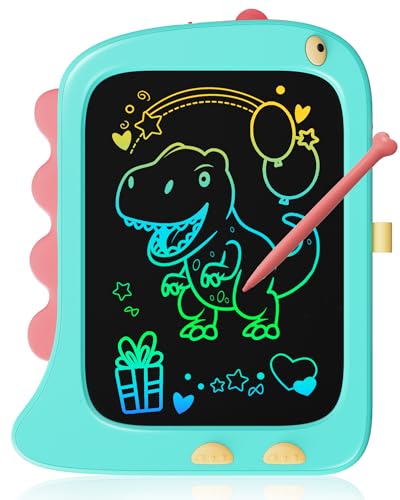 KOKODI LCD Writing Tablet Doodle Board, 3 4 5 6 Year Old Boys Toys Gifts, 8.5 Inch Drawing Pad Airplane Travel Road Trip Essentials, Dinosaur Toddler Kids Games Birthday Christmas Stocking Stuffers