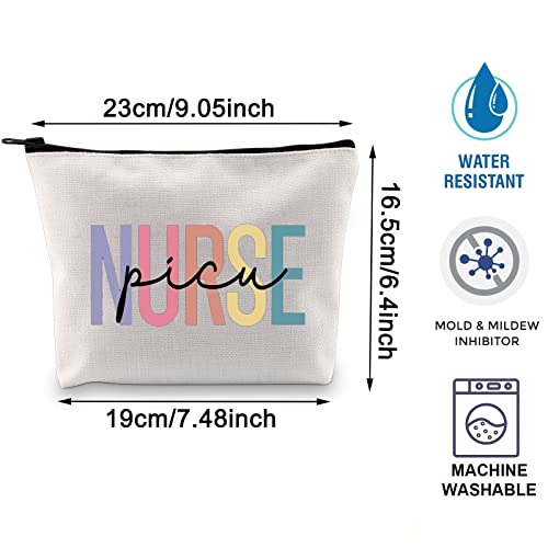 BLUPARK Picu Nurse Cosmetic Bag picu nurse bag pediatric intensive care nurse gift nurse appreciation makeup bag nursing work bag(Picu Nurse Bag