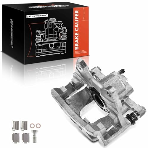 A-Premium Rear Disc Brake Caliper Assembly with Bracket Compatible with Select Dodge and Jeep Models - Nitro 2007-2011, Liberty 2008-2012, Wrangler 2007-2017, Wrangler JK 2018