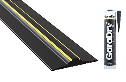 ¾” High Garage Door Threshold Seal Kit 8'3" Length | Flexible PVC | Complete Kit Includes 1 Adhesive | GaraDry