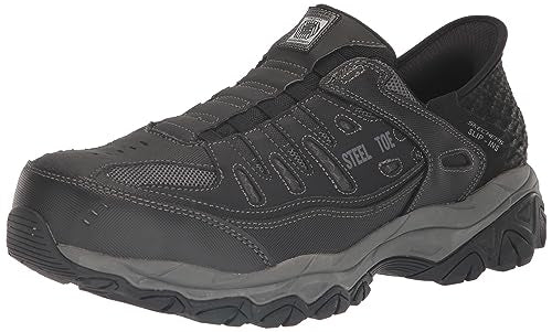 Skechers Men's Hands Free Slip-ins Cankton-Faison St Industrial Shoe, BLK, 10 Wide