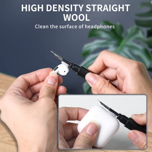 Cleaner Kit Compatible with Airpods, Earbuds Cleaning kit for Airpods Pro 1 2 3, Phone Cleaner kit with Brush for Earbuds,Earpods,Earphone,Headphone, iPod,Case,iPhone,ipad,Laptop, Camera (Black)
