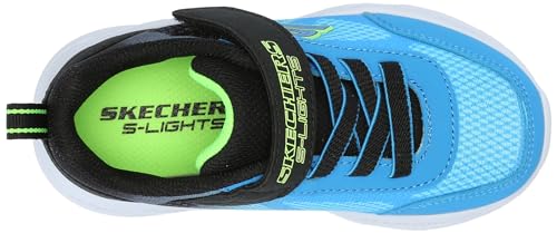 Skechers Boy's Meteor-Lights-KRENDO Sneaker, Red/Black, 5 Toddler