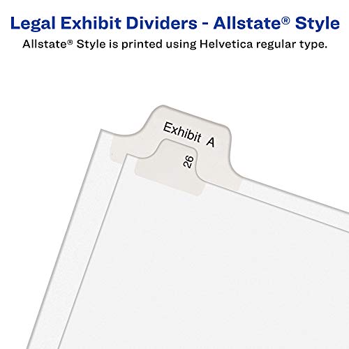 Avery A-Z Legal Exhibit Dividers for 3 Ring Binders, 25-Tab Set, Allstate Style, 1 Binder Divider Set (01700)