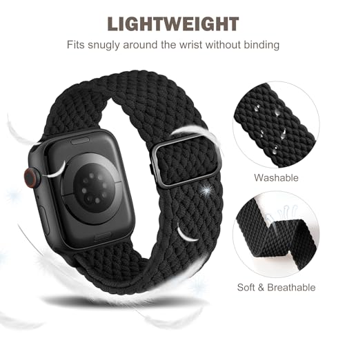 Odbeai Stretchy Bands Compatible with Apple Watch Bands for Men, Compatible with Apple Watch Bands 40mm 44mm 45mm 41mm 42mm 38mm 46mm 49mm for iWatch Series 10 9 8 7 6 5 4 3 2 1 SE Ultra/Ultra 2