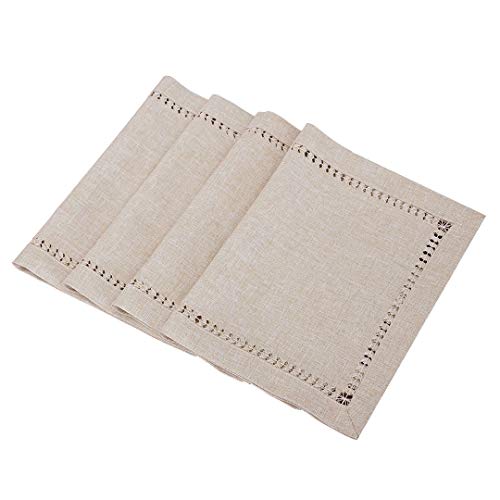 Grelucgo Super Long Handmade Hemstitched Polyester Rectangle Table Runners, Cranberry 14x144 inch