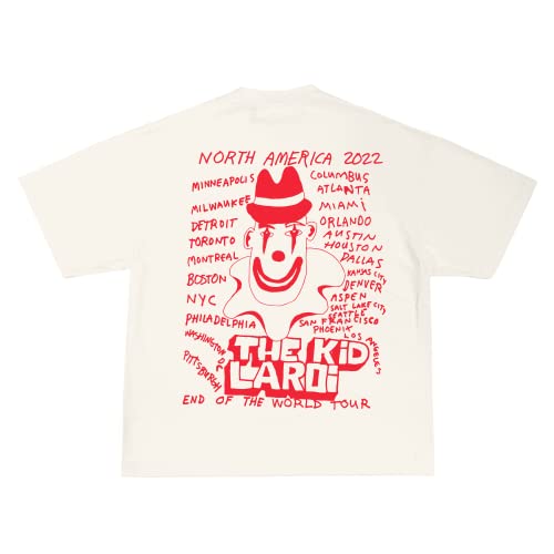 The Kid Laroi Unisex's Standard EOTW Red Sketch Tee, White, Large