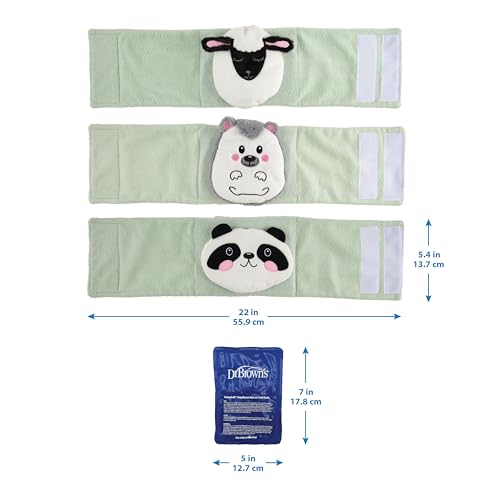 Dr. Brown's Infant Gripebelt for Colic Relief, Heated Tummy Wrap, Baby Swaddling Belt for Gas Relief, Natural Relief for Upset Stomach in Babies and Toddlers, Panda, 0-3m