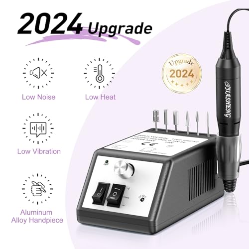 JIASHENG Professional Nail Drill, 30000rpm Electric Nail Drill Machine, Electric Nail File Drills for Acrylic Nails Kit Gel Nails Manicure Pedicure Tools, Purple