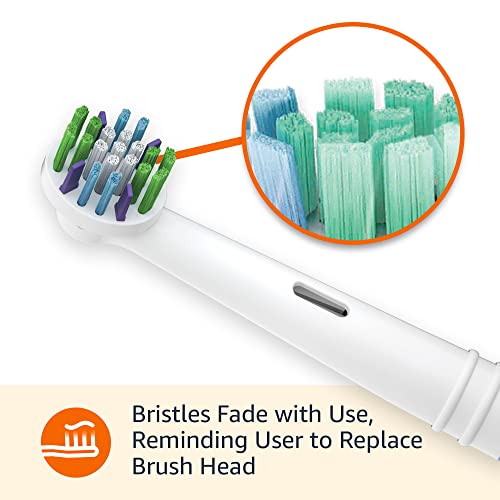 Amazon Basics Flossing Replacement Brush Heads, 3 Count, White (Fits most Oral-B Electric Toothbrushes) (Previously Solimo)