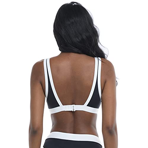 Skye Women's Standard Isabella Wide Band Triangle Bikini Top Swimsuit, Pineapple, Small