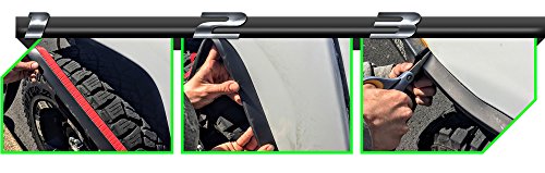 EZ Flares - Universal Offroad Flexible Foam Rubber Fender Flares 1-inch Extension