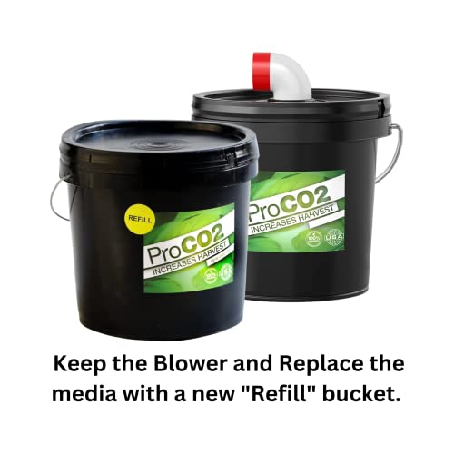 CO2 Boost for Indoor Grow Tent - Ready to Use - Natural Carbon Dioxide CO2 Boost for Indoor Grow Rooms - One XL CO2 Bucket Covers up to an 4'x4’ Area - Pro CO2 XL Bucket