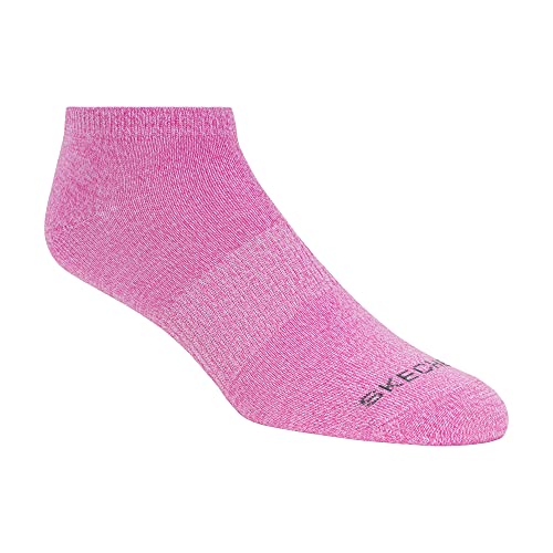 Skechers womens 5 Pack Low Cut Socks, Blue/Pink Grapefruit, 9 11 US