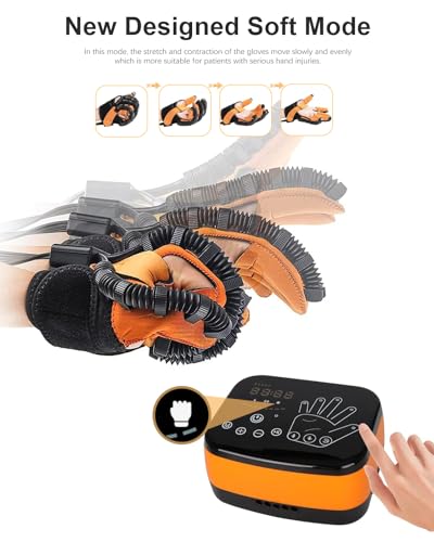 CANNABMALL Rehabilitation Robot Gloves,Hemiplegia Hand Stroke Recovery Equipment,Adjustable Strength,Rechargeable Finger Rehab Training Device for Hemiplegia Arthritis Dysfunction Recovery Left Hand-S