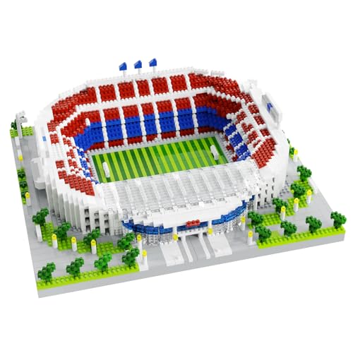 Barcelona Soccer Stadium Micro Blocks Building Sets, Micro Mini Bricks Architecture Building Block Sets for Adults, Football Field Building Blocks Gift for Girls and Boys Aged 14 and Up