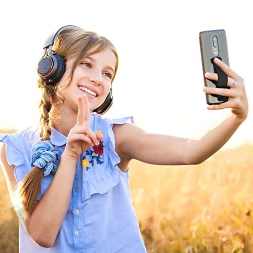 WLLHYF 2Pcs Phone Loop Finger Holder, Silicone Phone Grip Phone Finger Strap Stand Universal Portable Finger Kickstand for Most Smartphones (2pcs-Black)