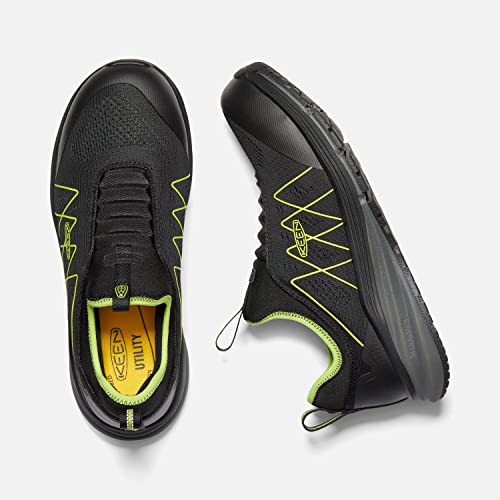 KEEN Utility Men's Vista Energy Shift Low Height Composite Toe Slip On Industrial Work Shoes, Black/Evening Primrose, 10 Wide