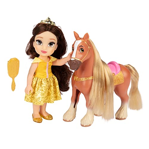 Disney Princess Belle Doll & Phillipe Petite Gift Set, Yellow