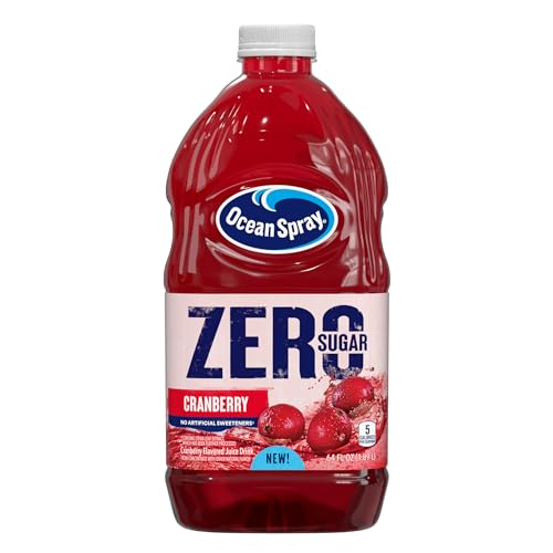 Ocean Spray® ZERO Sugar Cranberry Juice Drink, Cranberry Juice Drink Sweetened with Stevia, 64 Fl Oz Bottle