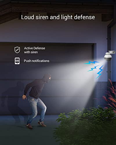 EZVIZ Outdoor Auto-Tracking Camera, 2K, 12 Pre-Set dots Tracking,360° Visual Coverage, Waterproof, Color Night Vision, AI-Powered Person and Vehicle Detection,Two-Way Talk| C8W Pro 2K (4mm)