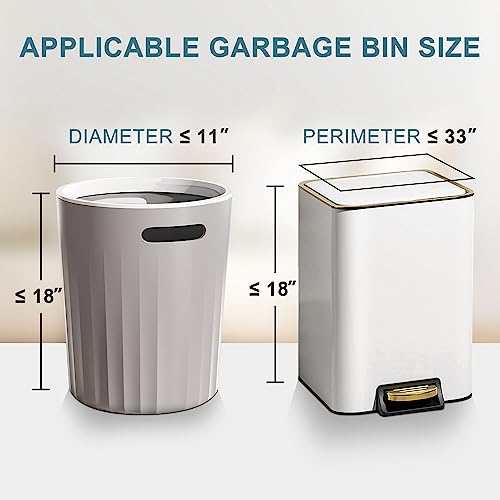 Small Trash Bags Drawstring, JUKFITA Extra Strong 4 Gallon Garbage Bags, Unscented Trash Can Liners fit Bathroom Kitchen Office, Dark 60 Count