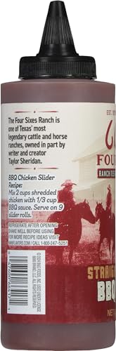 6666 Four Sixes Straight Sixes Spicy BBQ Sauce, 14 Ounce