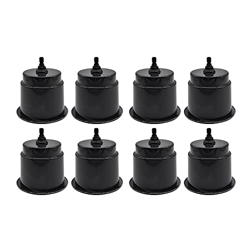 MARINE CITY Newest Black Pattern Closeable Plastic Cup Holder with Center Drain for Rocky Mountains – Ships – Marines – Yachts – Kayaks (Pack of 8)