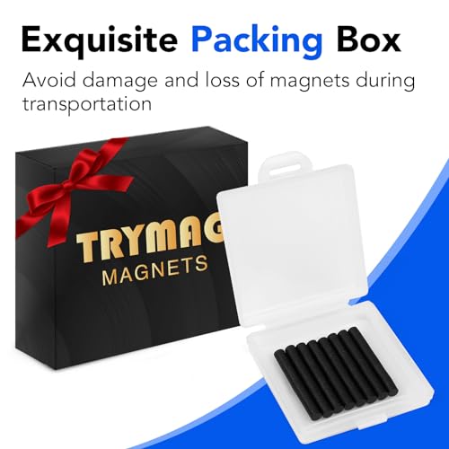 TRYMAG Small Magnets Black 360Pcs, 3x1mm Neodymium Magnets, Tiny Strong Small Round Magnets Rare Earth Magnets Mini Round Magnets Neodymium Magnets for Fridge, Office, Crafts, DIY, Science