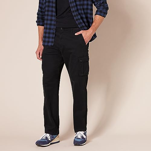 Amazon Essentials Men's Straight-Fit Stretch Cargo Pant (Available in Big & Tall), Khaki Brown, 36W x 32L
