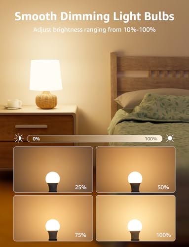 Lepro Dimmable LED Light Bulbs 100 Watt Equivalent, 14W 1500LM Soft Warm White 2700K, A19 E26 Standard Medium Base, UL FCC Listed, 15000 Hour Lifetime, 6 Packs