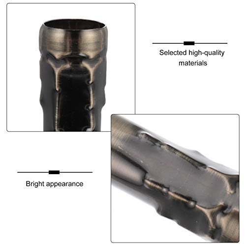 Beaupretty Bronze Candle Light Socket Covers 6pcs Metal Candle Sleeves Candelabra Base E14 Chandelier Socket Covers for Wedding Easter Birthday Party Supplies 25X80mm