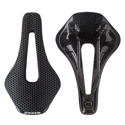 EVOSID 3D Printed Bike Saddle 150mm Light/Soft/Breathable/Waterproof Unisex Cushion Seat for City Bike, MTB, BMX, Gravel Bikes, Road Bike(Carbon Fiber)