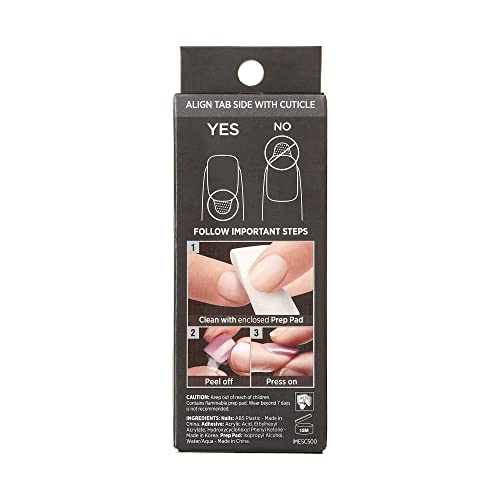 KISS imPRESS No Glue Mani Press On Nails, Color, 'Baby why so Blue', Blue, Short Size, Squoval Shape, Includes 30 Nails, Prep Pad, Instructions Sheet, 1 Manicure Stick, 1 Mini File