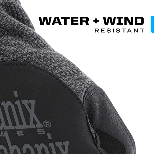 Mechanix Wear: ColdWork Original Winter Work Gloves with Secure Fit, Equipped with 40g 3M Thinsulate, Wind + Water Resistant, Touch Capable Winter Gloves, For Mild Cold Weather (Black/Gray, Small)