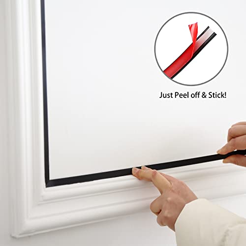 Black Trim Molding, Peel and Stick Mirror Border Design, Flexible Wall Ceiling Floor Cabinet Tile Edge Moulding, 5m x 0.66cm