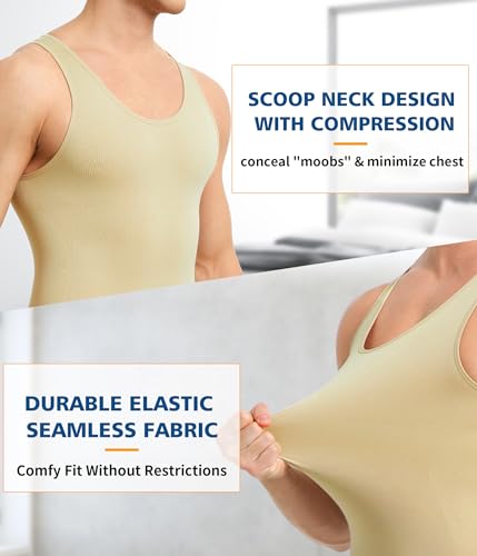 IFKODEI Men Shapewear Tummy Control Bodysuit Waist Trainer Full Body Shaper Fajas Compression Shirts Shorts Slim Belly